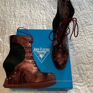 John FLUEVOG Sofia Conquer Lace Up Boot.